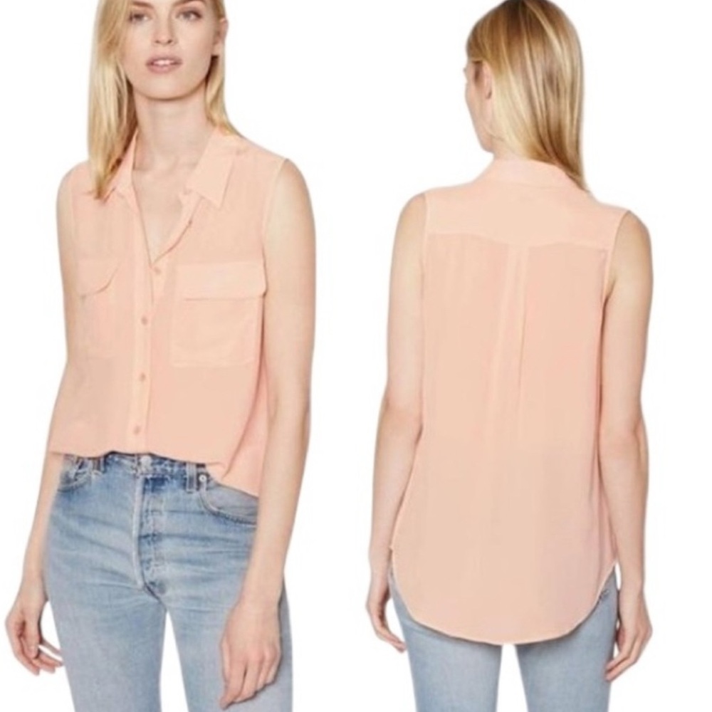 Equipment signature slim Sleeveless Blouse